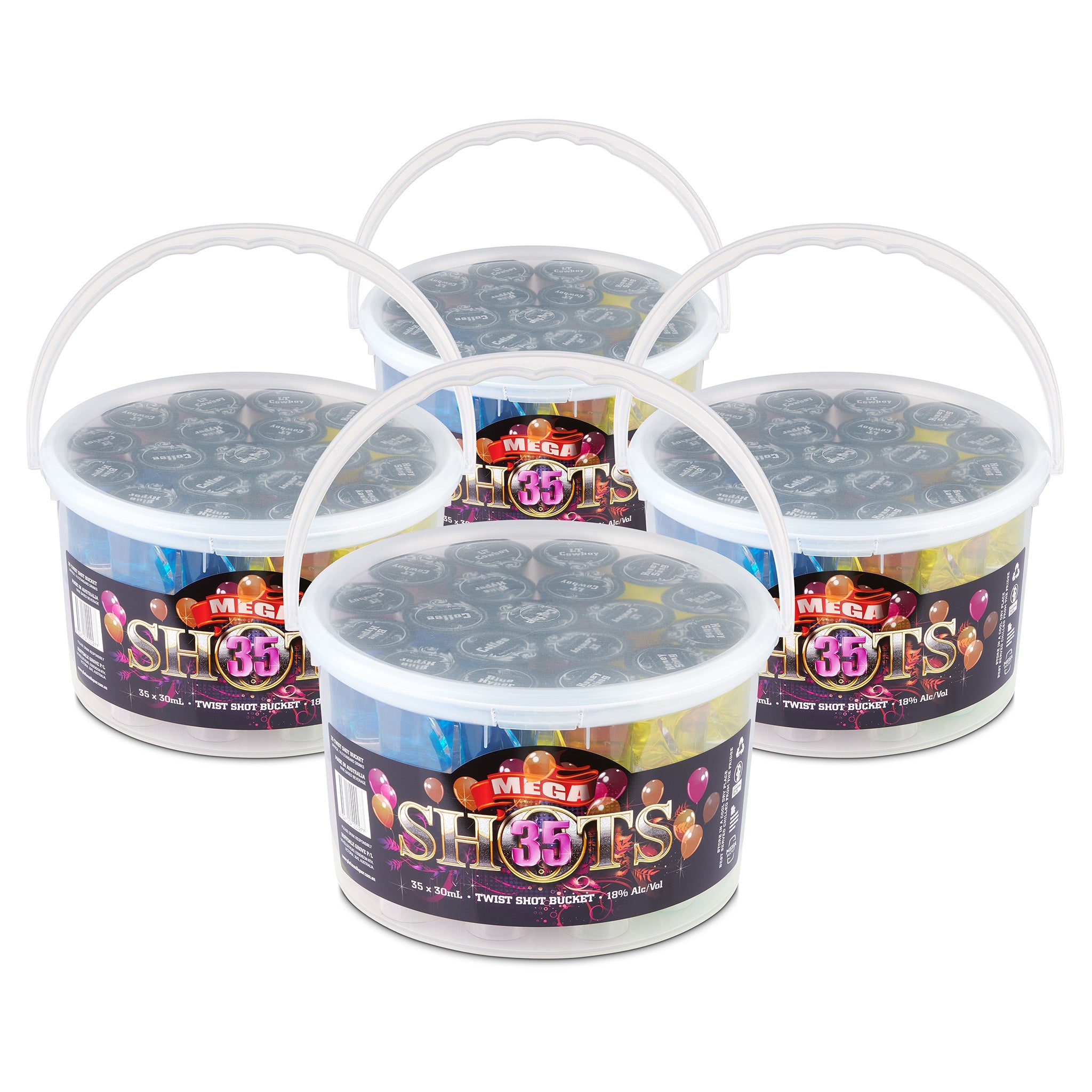 4x 35 Shots MEGA Bucket
